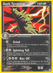 Dark Tyranitar EX Team Rocket Returns Card List