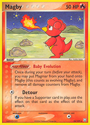 Magby EX Team Rocket Returns Pokemon Card