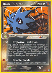Dark Pupitar EX Team Rocket Returns Pokemon Card