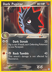 Dark Pupitar EX Team Rocket Returns Pokemon Card
