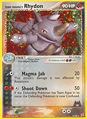 Team Magma's Rhydon EX Team Magma vs Team Aqua Card List