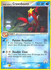 Team Aqua's Crawdaunt EX Team Magma vs Team Aqua Pokemon Card