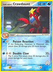 Team Aqua's Crawdaunt EX Team Magma vs Team Aqua Card List