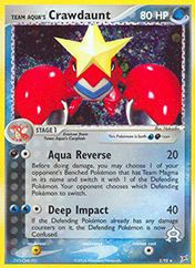 Team Aqua's Crawdaunt EX Team Magma vs Team Aqua Pokemon Card