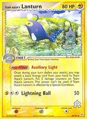 Team Aqua's Lanturn EX Team Magma vs Team Aqua Pokemon Card