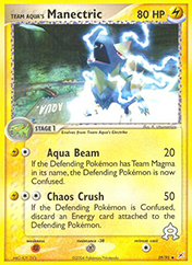 Team Aqua's Manectric EX Team Magma vs Team Aqua Pokemon Card