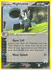 Team Aqua's Mightyena EX Team Magma vs Team Aqua Pokemon Card