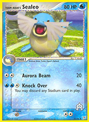 Team Aqua's Sealeo EX Team Magma vs Team Aqua Pokemon Card