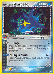 Team Aqua's Sharpedo EX Team Magma vs Team Aqua Pokemon Card