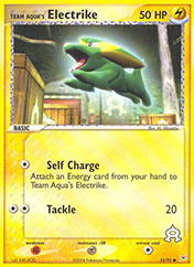 Team Aqua's Electrike EX Team Magma vs Team Aqua Pokemon Card