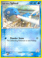 Team Aqua's Spheal EX Team Magma vs Team Aqua Pokemon Card