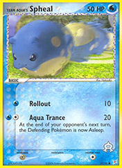 Team Aqua's Spheal EX Team Magma vs Team Aqua Pokemon Card