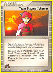 Team Magma Schemer EX Team Magma vs Team Aqua Pokemon Card