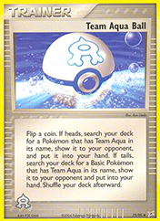 Team Aqua Ball EX Team Magma vs Team Aqua Pokemon Card