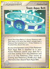 Team Aqua Belt EX Team Magma vs Team Aqua Pokemon Card