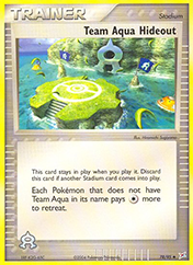 Team Aqua Hideout EX Team Magma vs Team Aqua Pokemon Card