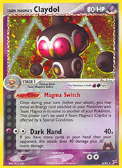 Team Magma's Claydol EX Team Magma vs Team Aqua Pokemon Card