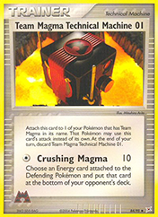 Team Magma's Technical Machine 01 EX Team Magma vs Team Aqua Pokemon Card