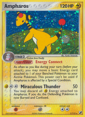 Ampharos EX Unseen Forces Pokemon Card