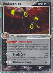 Umbreon ex EX Unseen Forces Pokemon Card