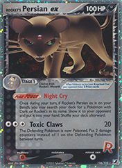 Rocket's Persian ex EX Unseen Forces Pokemon Card