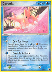 Corsola EX Unseen Forces Pokemon Card