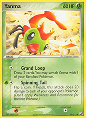 Yanma EX Unseen Forces Pokemon Card