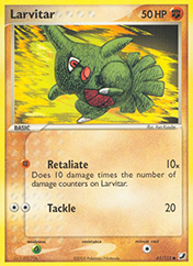 Larvitar EX Unseen Forces Pokemon Card