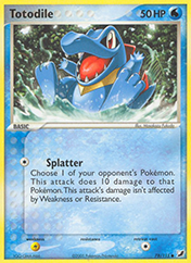 Totodile EX Unseen Forces Pokemon Card