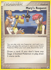 Mary's Request EX Unseen Forces Pokemon Card
