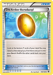 Old Amber Aerodactyl Fates Collide Pokemon Card
