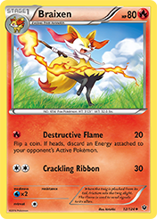 Braixen Fates Collide Pokemon Card