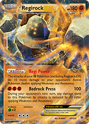 Regirock-EX Fates Collide Pokemon Card