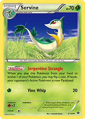 Servine Fates Collide Pokemon Card