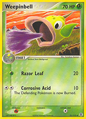 Weepinbell EX FireRed & LeafGreen Pokemon Card