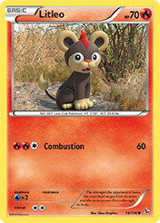 Litleo Flashfire Pokemon Card