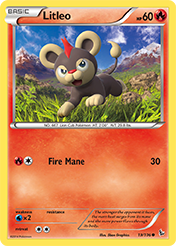 Litleo Flashfire Pokemon Card
