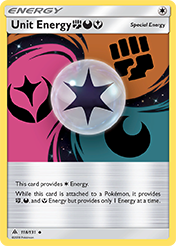 Unit Energy FightingDarknessFairy Forbidden Light Pokemon Card