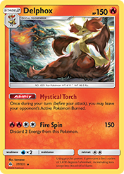 Delphox Forbidden Light Pokemon Card