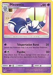 Meowstic Forbidden Light Pokemon Card