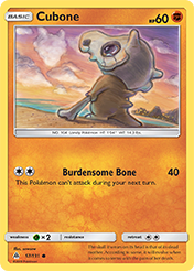 Cubone Forbidden Light Pokemon Card