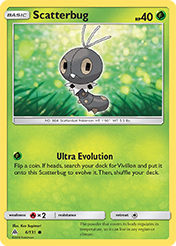 Scatterbug Forbidden Light Pokemon Card