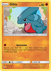 Gible Forbidden Light Pokemon Card