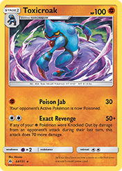 Toxicroak Forbidden Light Pokemon Card