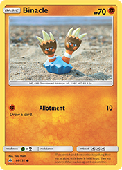 Binacle Forbidden Light Pokemon Card
