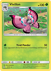 Vivillon Forbidden Light Pokemon Card