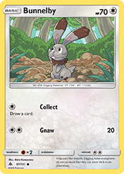 Bunnelby Forbidden Light Pokemon Card