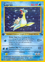 Lapras Fossil Pokemon Card