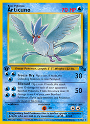 Articuno Fossil Card List