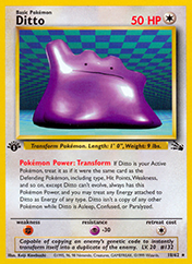 Ditto Fossil Pokemon Card